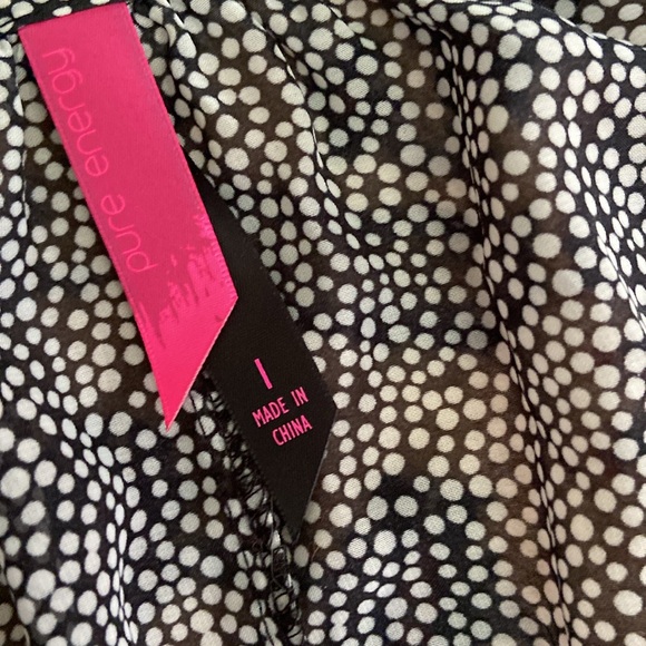 Sheer Polka Dot Peasant top - Picture 4 of 4